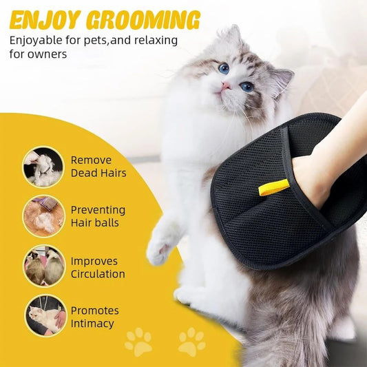 Static-Enhanced Pet Hair Removal Glove