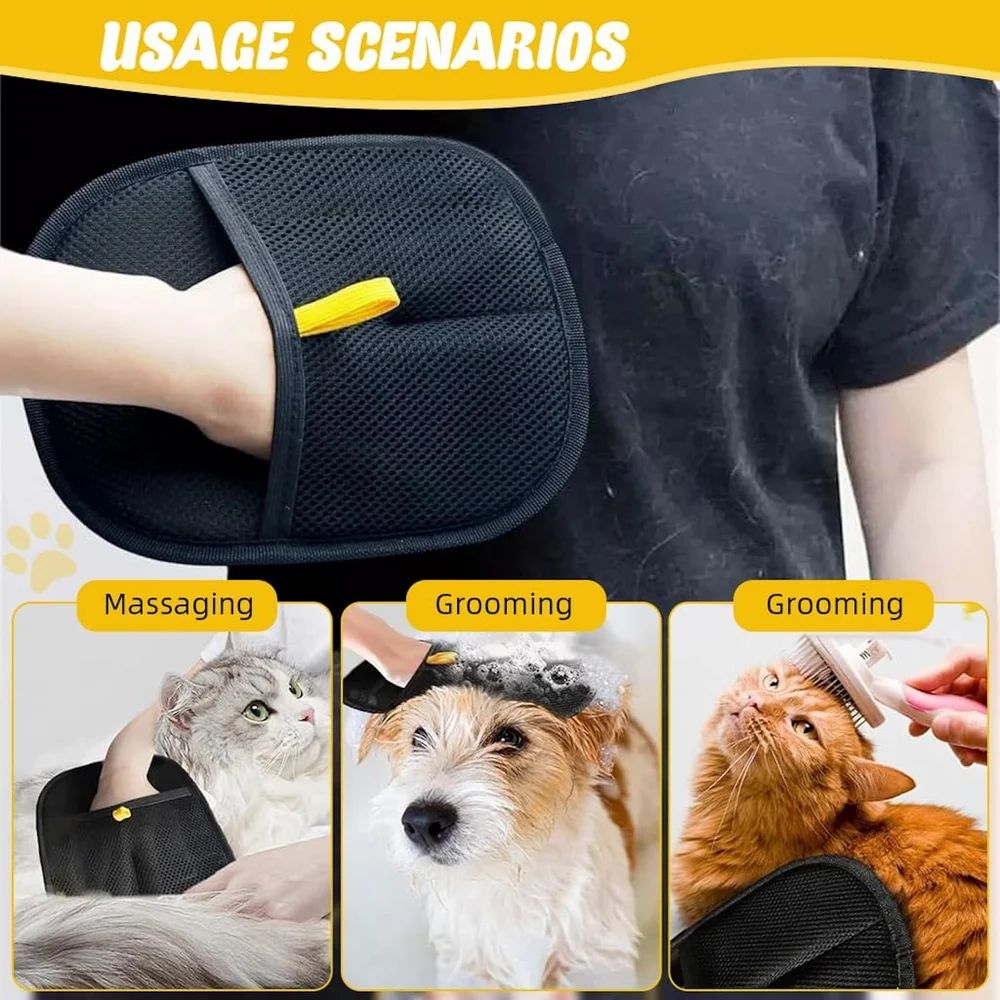 Static-Enhanced Pet Hair Removal Glove